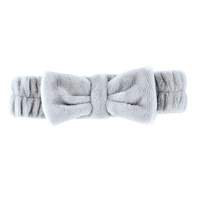 Plush Bow Headband - Coastal - Bella Boutique