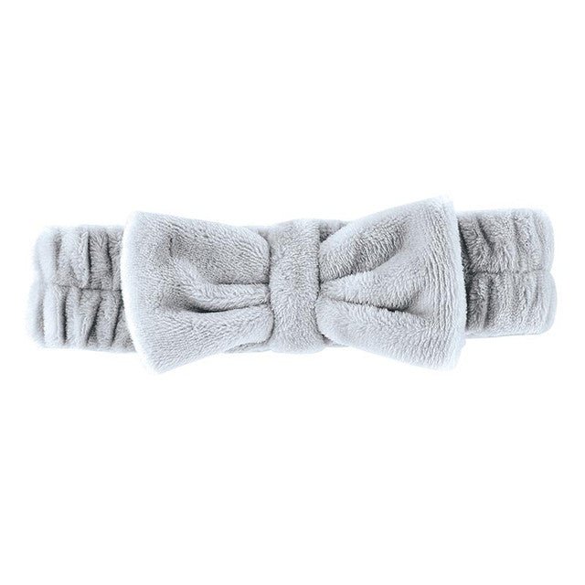 Plush Bow Headband - Coastal - Bella Boutique