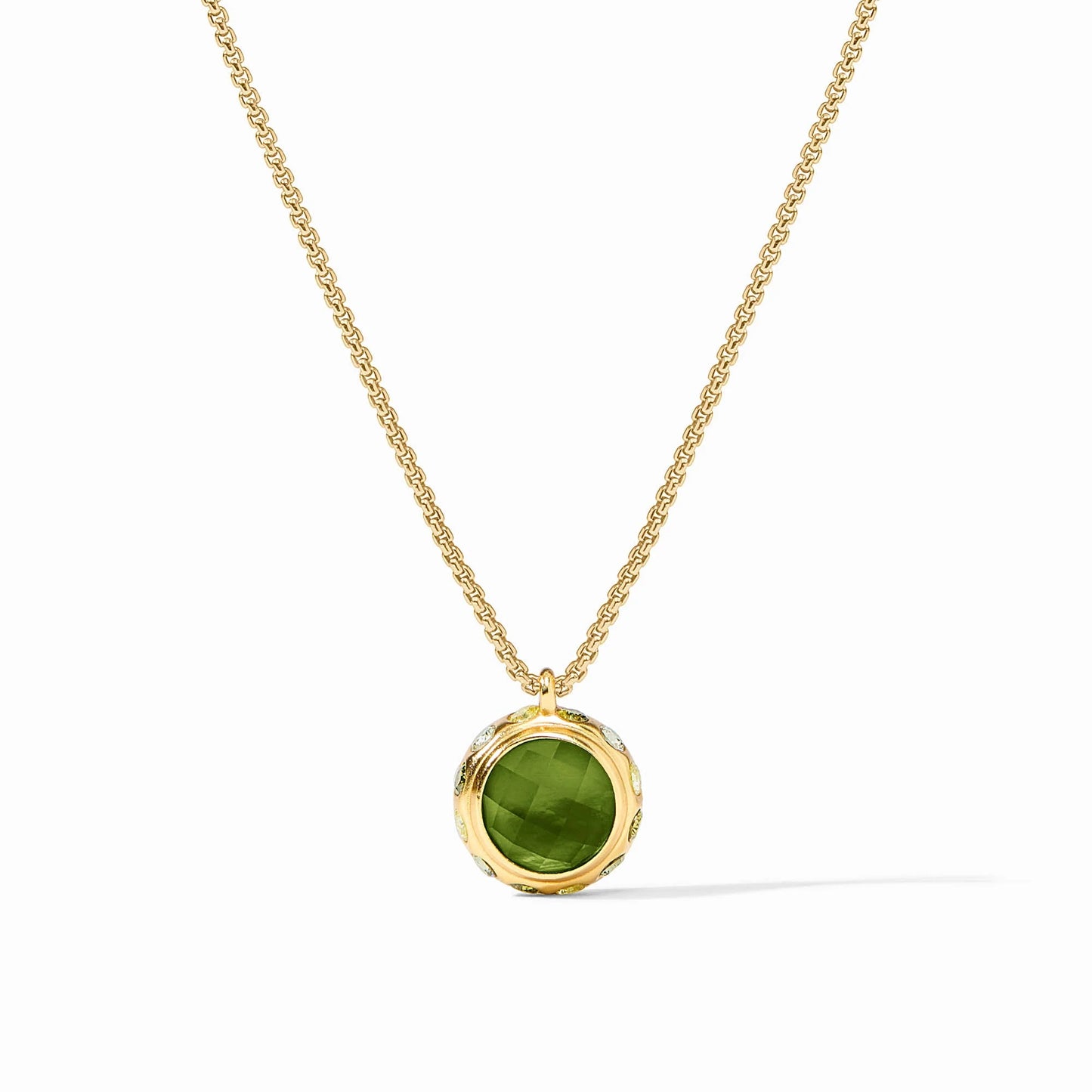 Rainbow Delicate Necklace Iridescent Palmetto Green - Bella Boutique