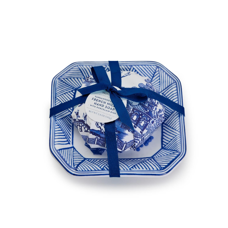 Blue Willow Scented Soap with Tray - Bella Boutique