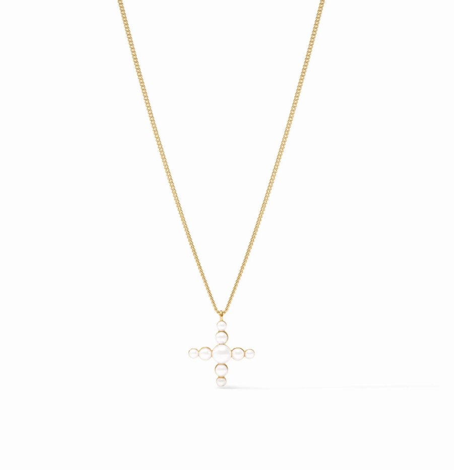 Gumdrop Cross Delicate Necklace - Bella Boutique