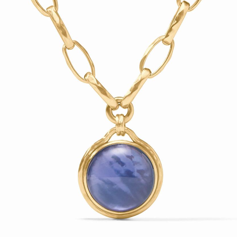 Solara Statement Necklace Iridescent Tanzanite Blue