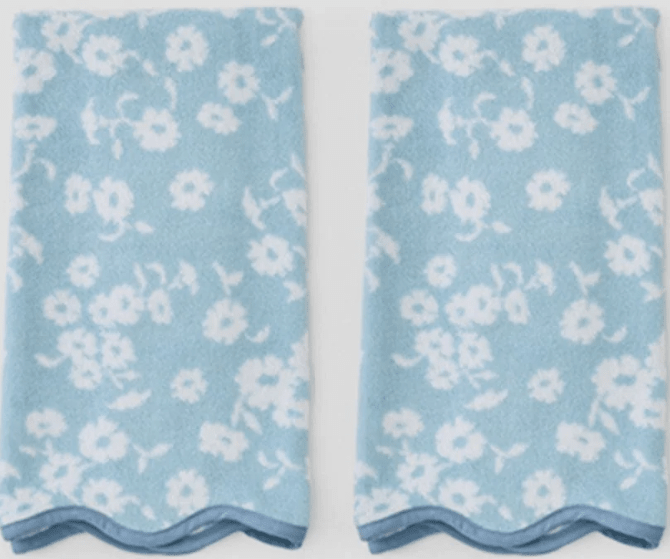 Weezie Scallop Hand Towel Each - Bella Boutique