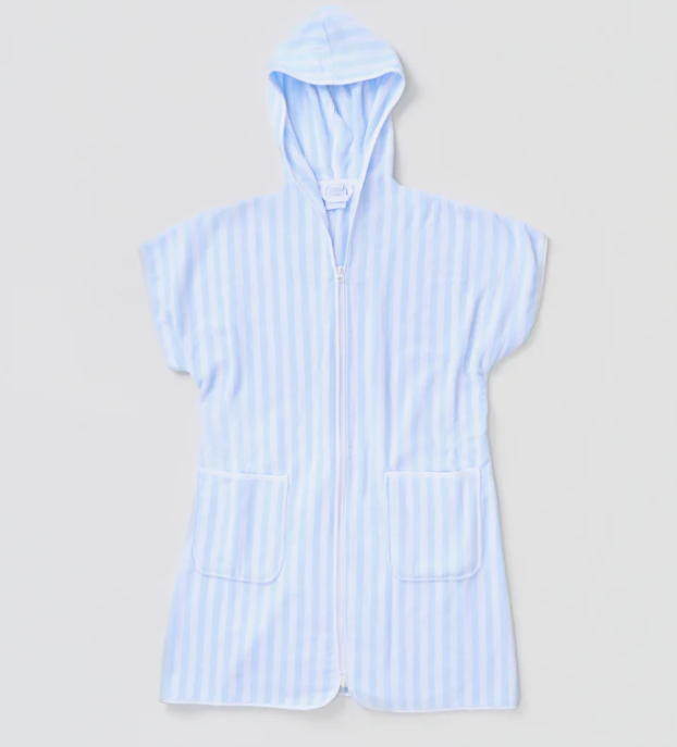 Weezie Adult Cover Up Blue White Stripe