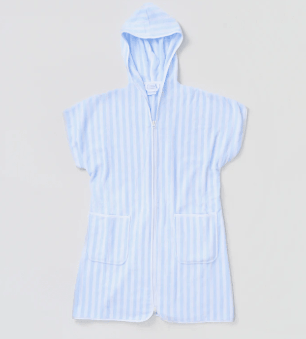 Weezie Adult Cover Up Blue White Stripe - Bella Boutique