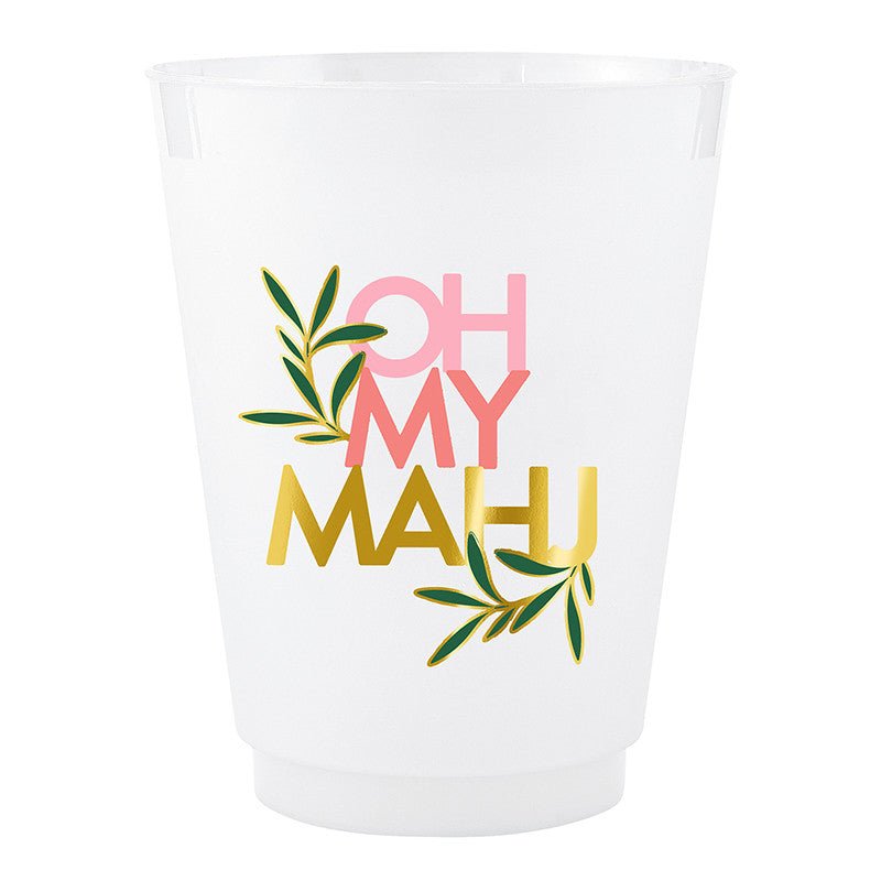 Gold Foil Oh My Mahj Cups - Bella Boutique