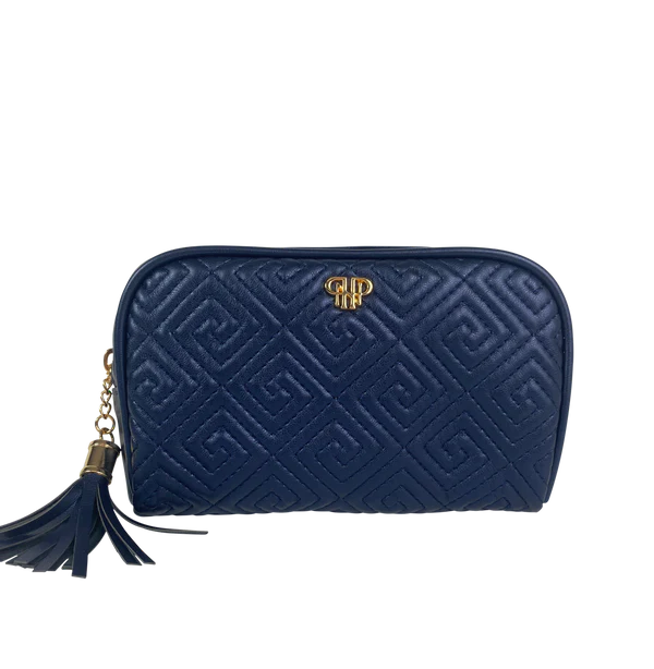 Small Makeup Bag - Greek Navy - Bella Boutique