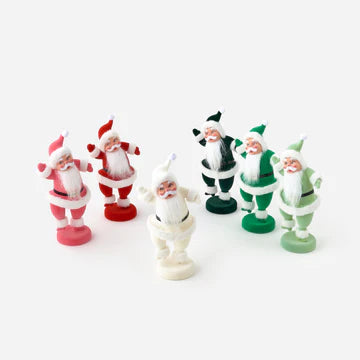 Flocked Dancing Santa Assorted - Bella Boutique