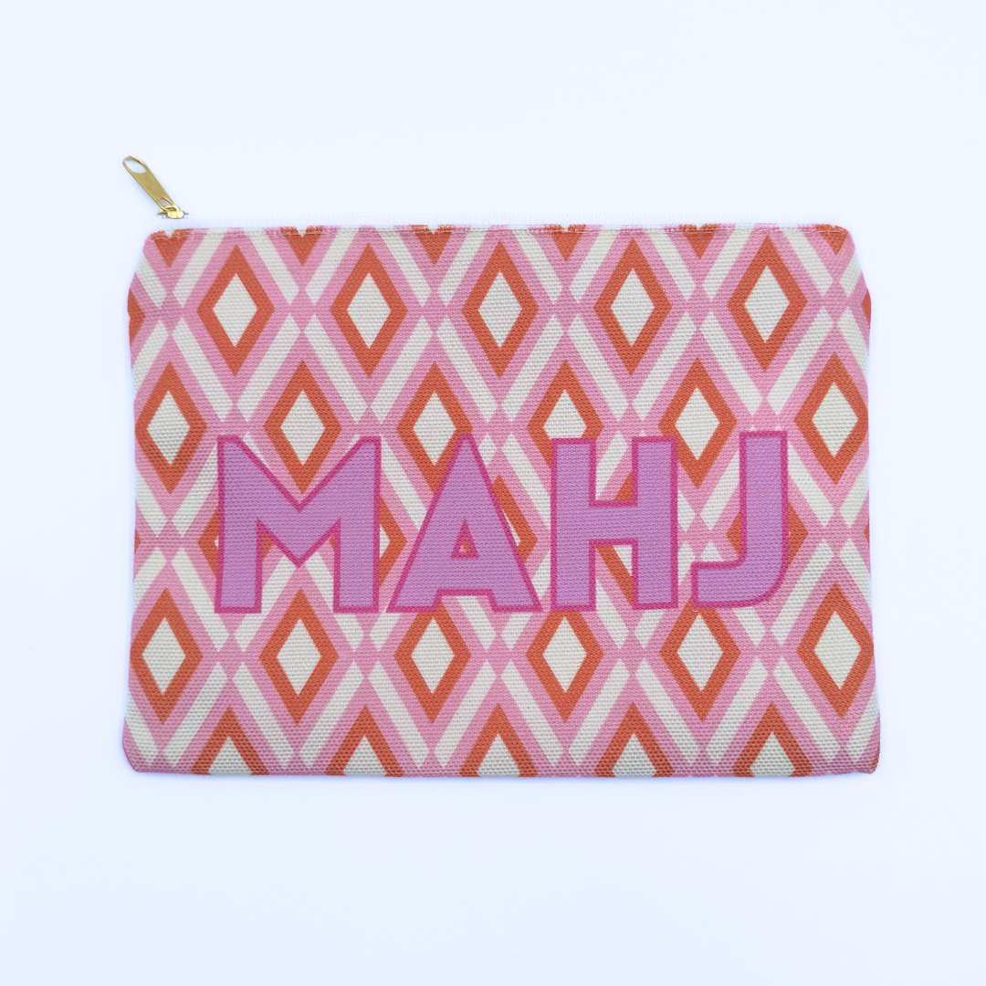 Mahjong Card & Accessory Bag | Fits Oversized League Cards & Mini 20mm Mahjong Tile Sets