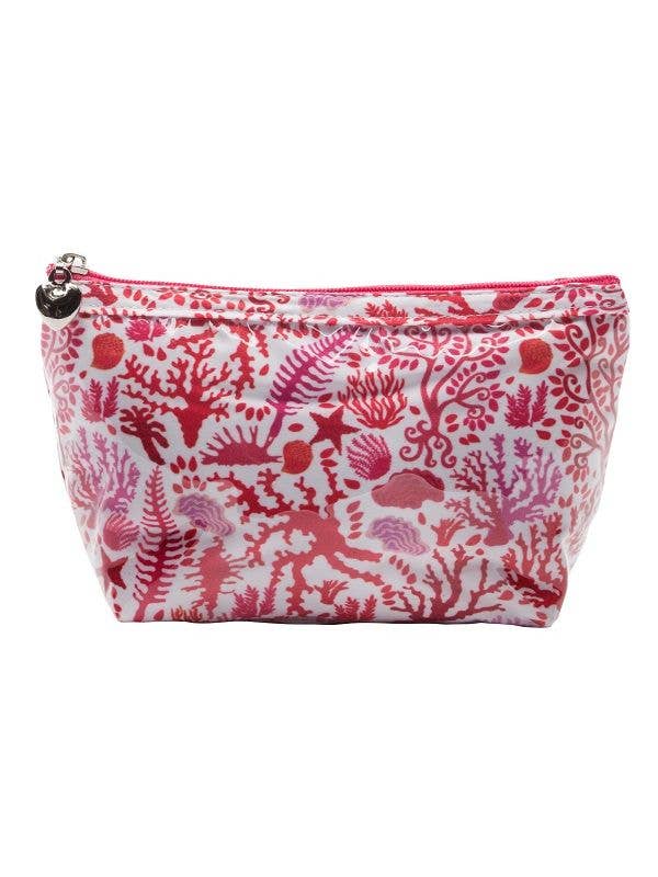 Cosmetic Bag (Small) - Seashells (Coral) - Bella Boutique