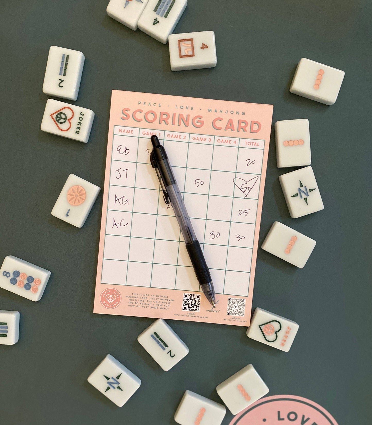 Mahjong Scoring Notepad