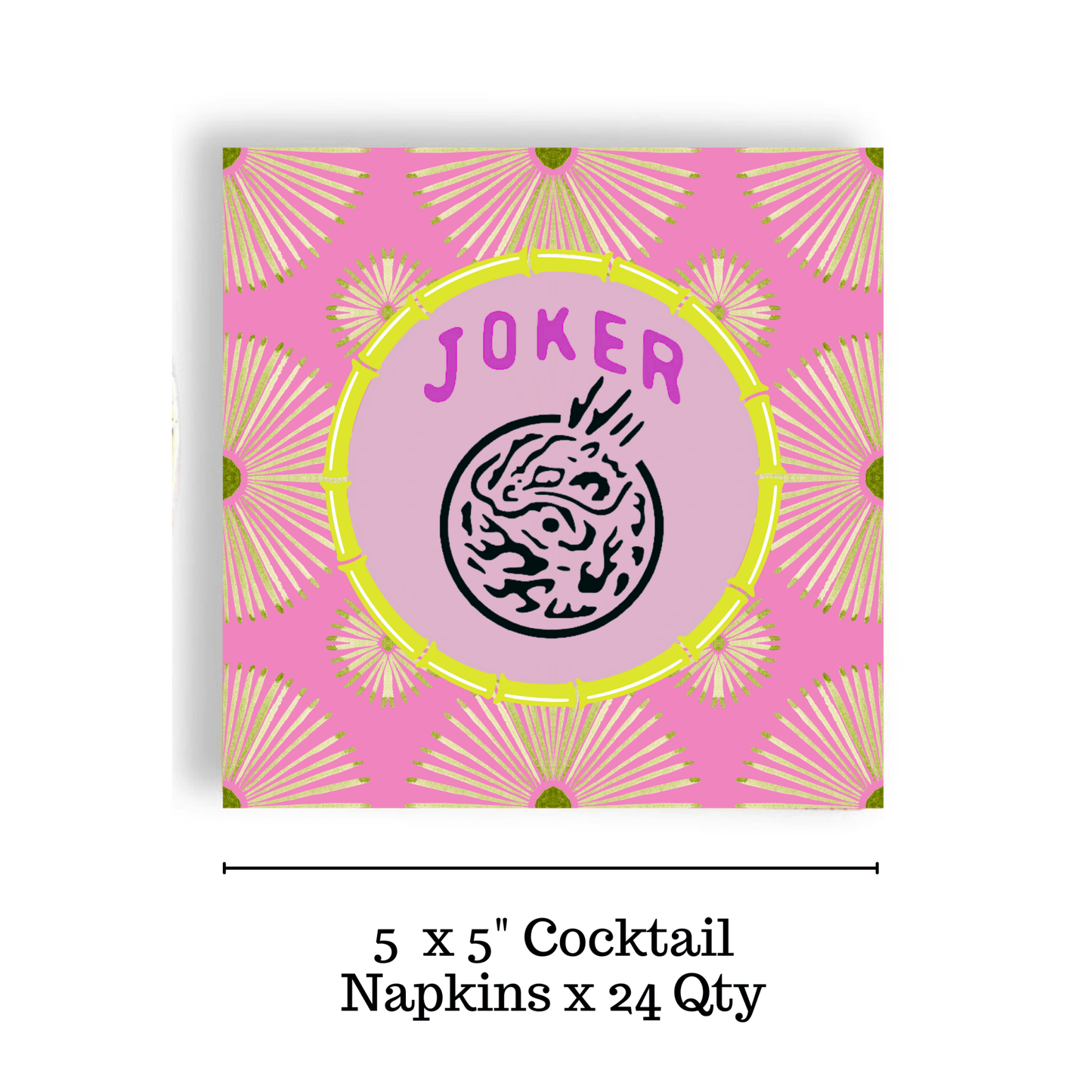 Mahjong Psychedelic Joker 24ct Cocktail Napkins (3ply) - Bella Boutique