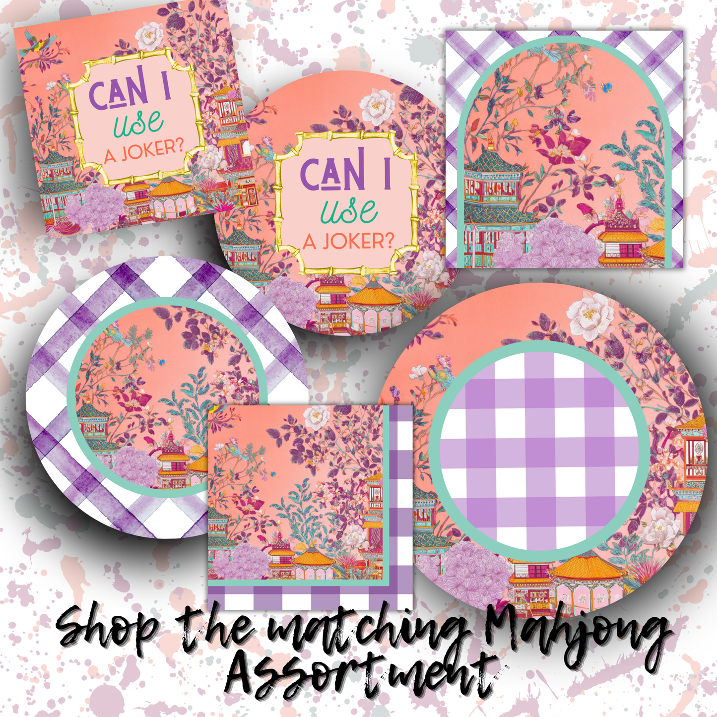 Mahjong "Can I Use a Joker?" Cocktail Napkins (24 ct) - Bella Boutique