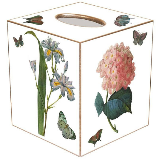 White-Pink Roses, Pink Hydrangea, Blue Irises, Blue Lotus TB - Bella Boutique