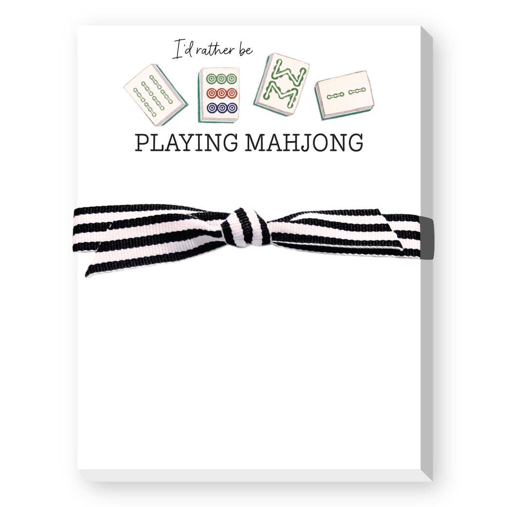 I'D RATHER BE PLAYING MAHJONG MINI NOTEPAD - Bella Boutique