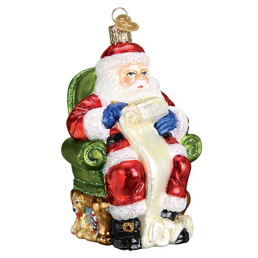 Old World Santa Checking His List