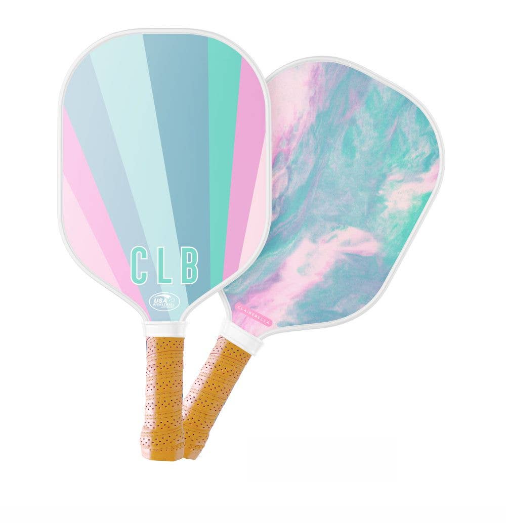 Pickleball Paddle - Marble/Burst (Monogram It!) - Bella Boutique