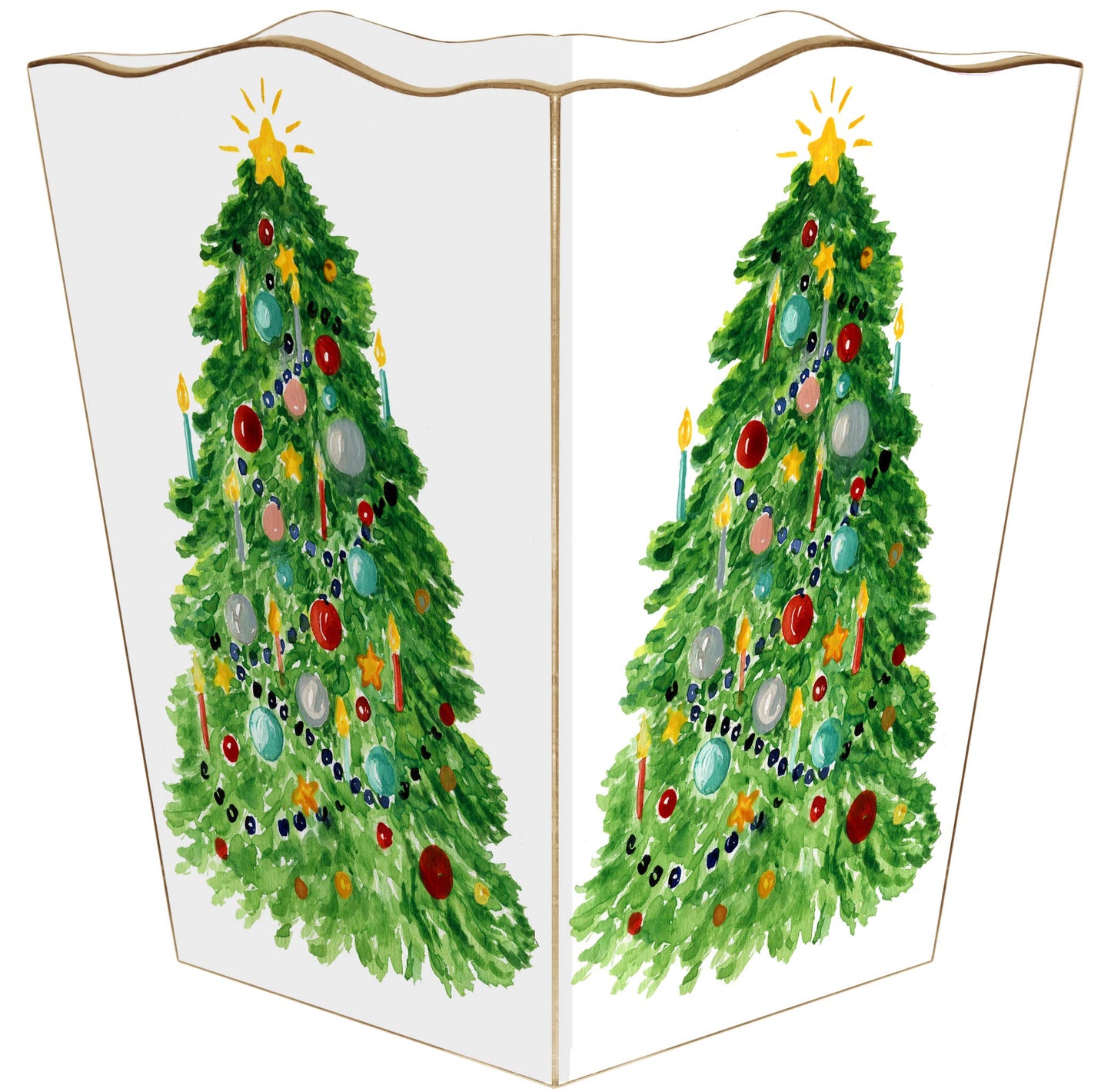WB9225- Christmas Tree with Star Wastepaper Basket