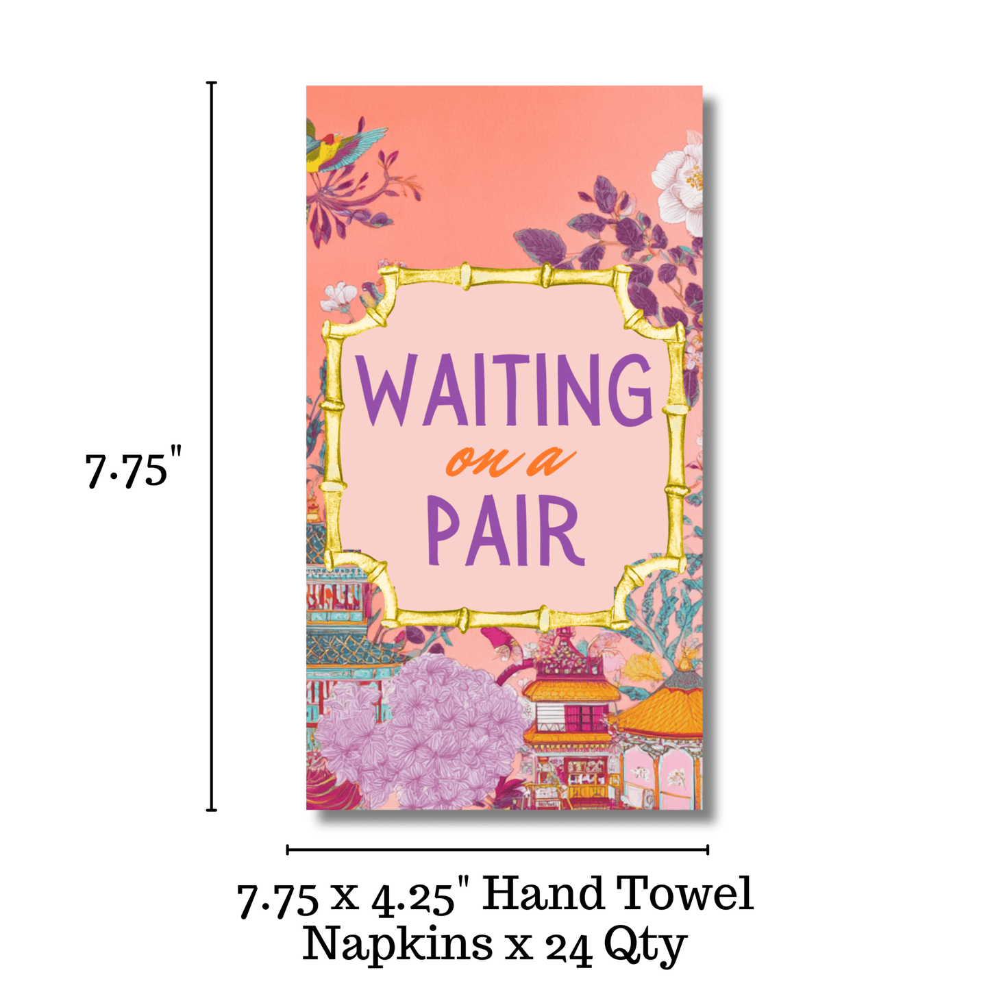 Mahjong Chinoiserie "Waiting on a Pair" 24ct Guest Napkins - Bella Boutique
