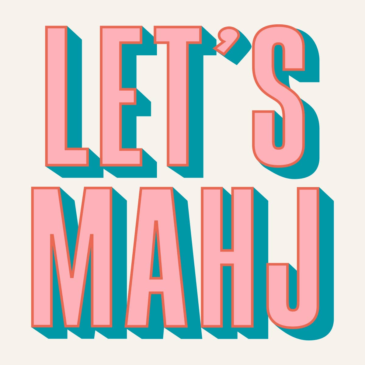 Mahjong Cocktail Napkin | Let's Mahj