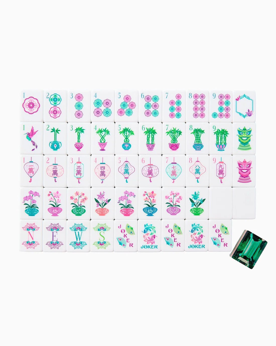Emerald Tiles Oh My Mahjong - Bella Boutique