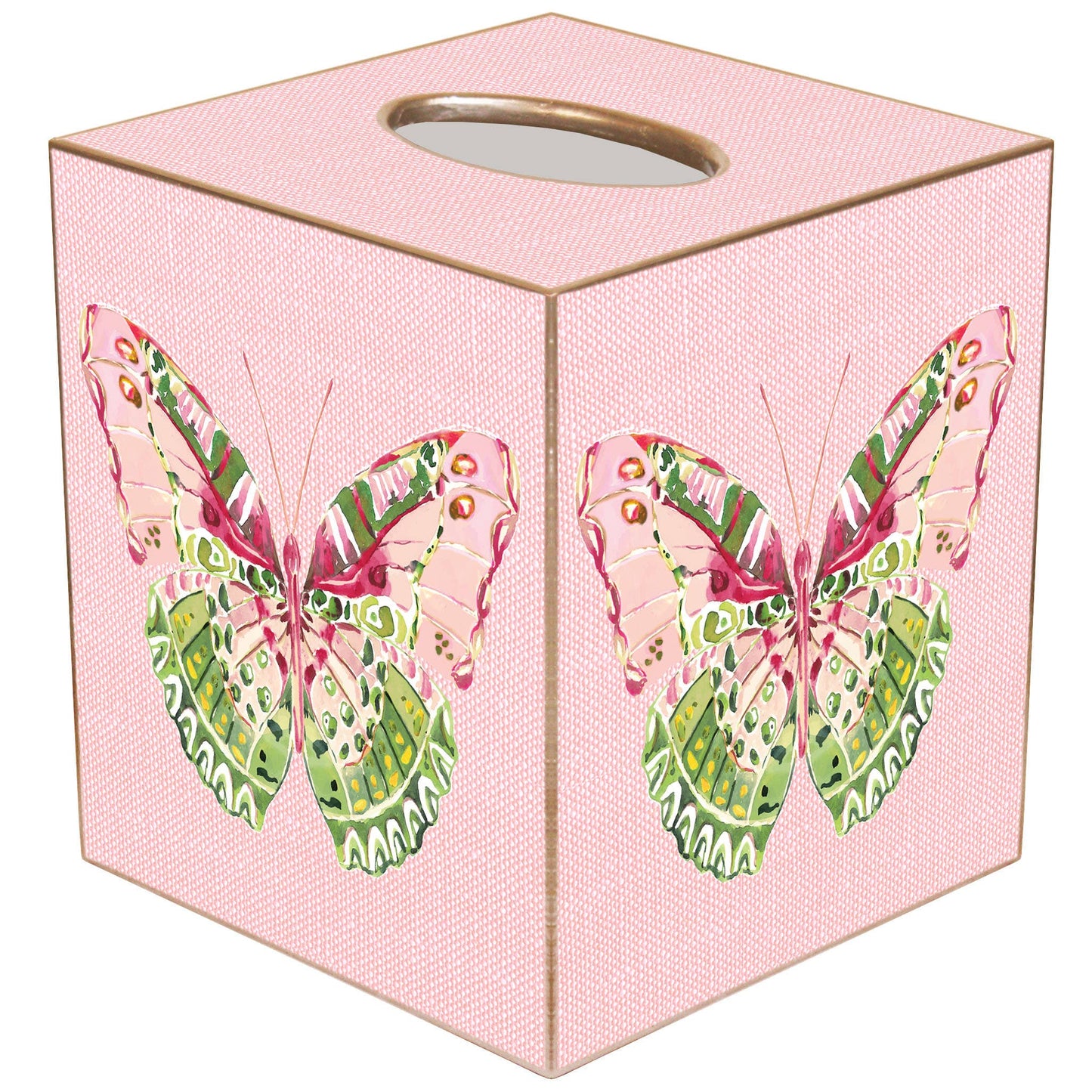 Butterfly on Pink Linen Tissue Box Cover - Bella Boutique