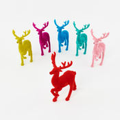 Flocked Deer 12"