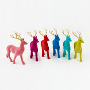 Flocked Deer Gold Antlers
