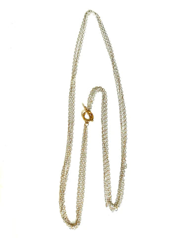 Gray Long Multi Chain Necklace