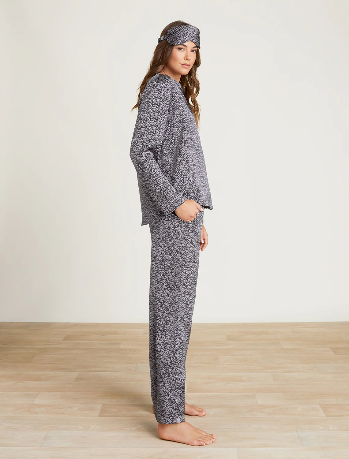 Washed Satin PJ Set with Mask