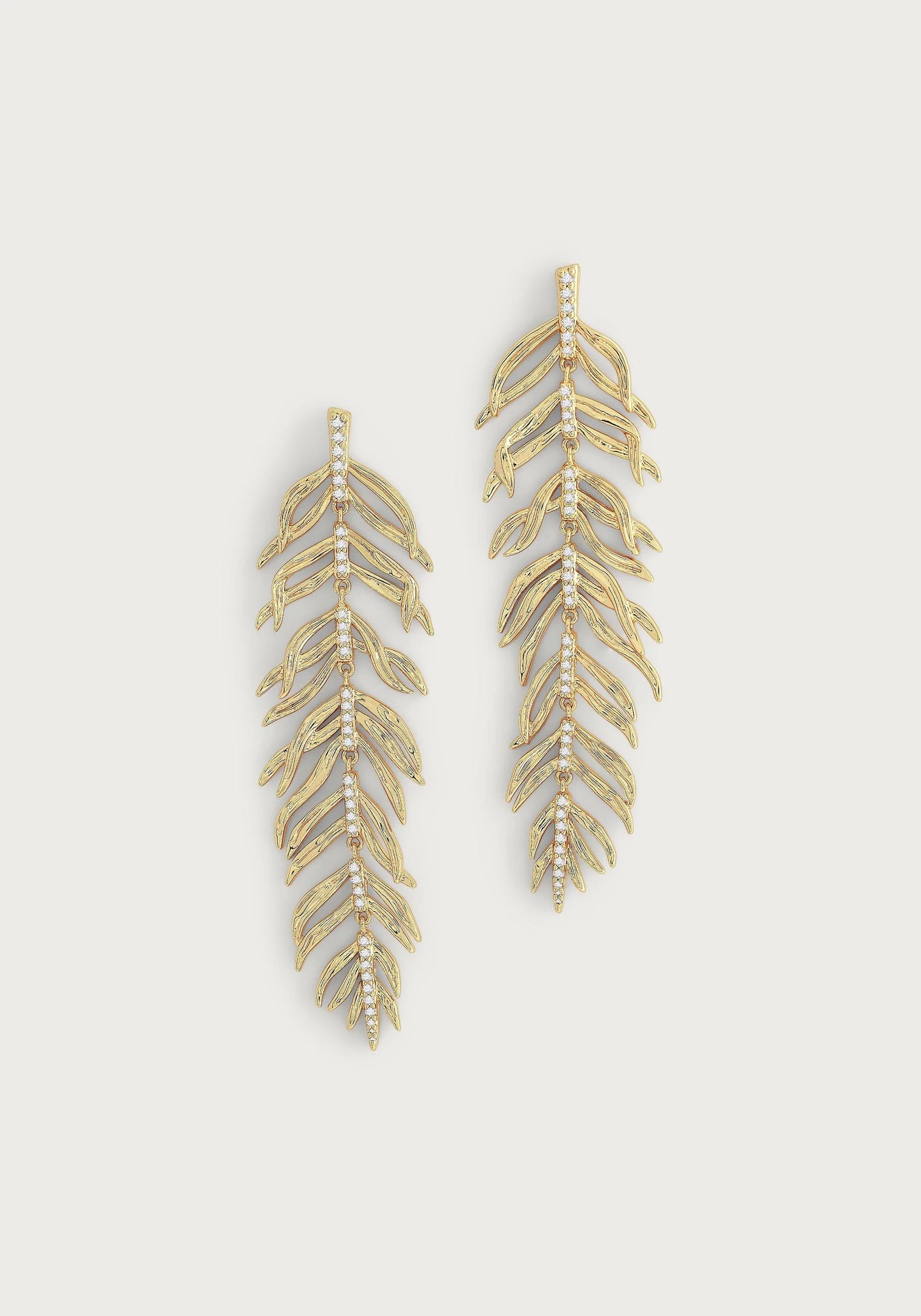 Palm Leaves Dangle Earrings - Bella Boutique