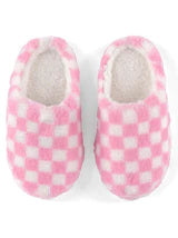 Pink Striker Checker Slipper