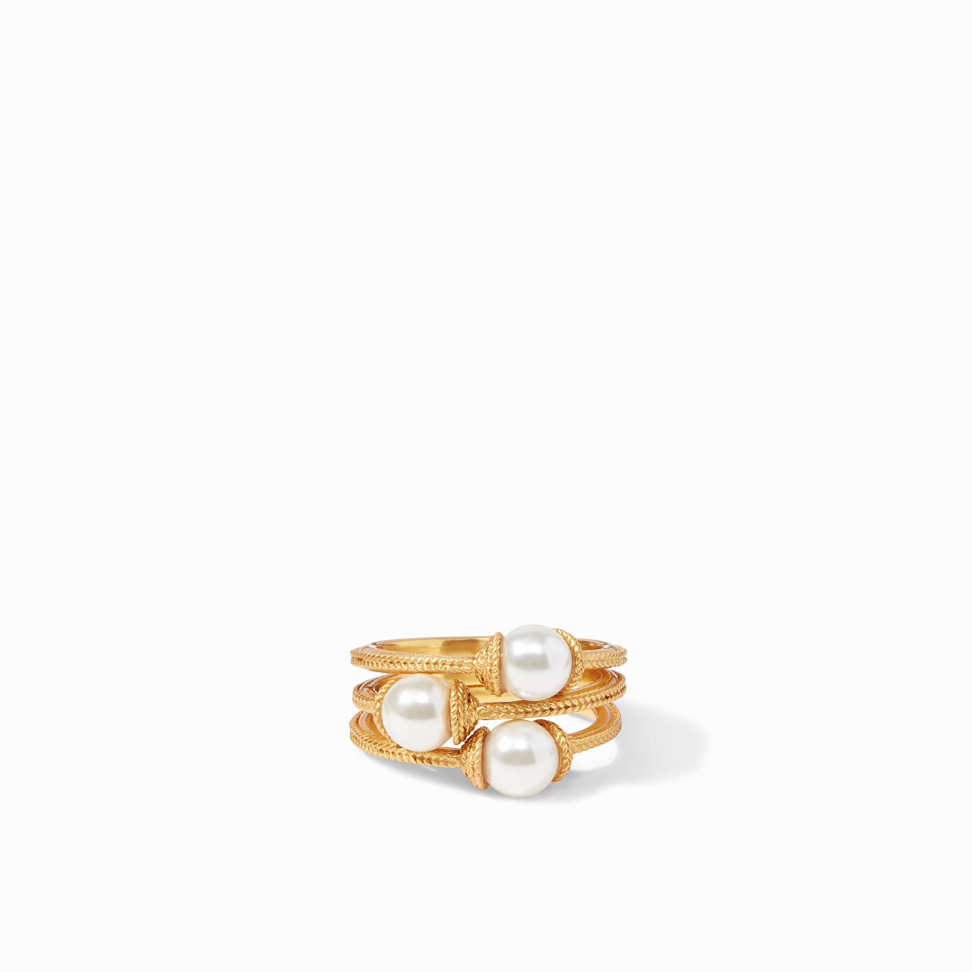 Calypso Pearl Stacking Ring - Pearl