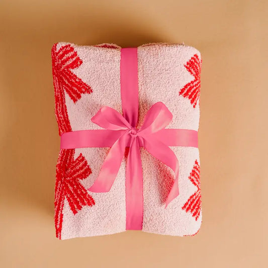 Cozy Dreams Luxe Blanket-Ribbons & Bows - Bella Boutique