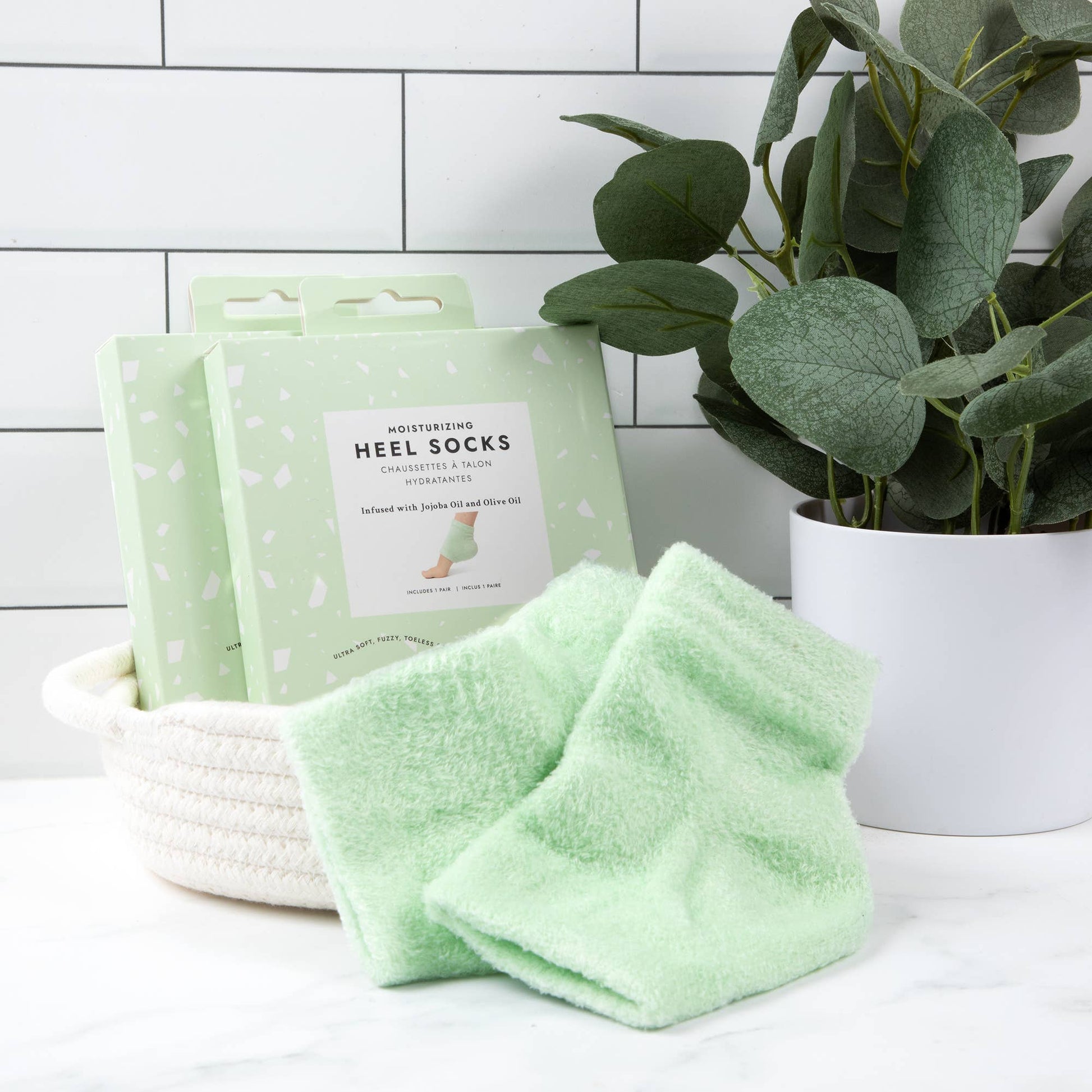 Moisturizing Heel Socks Retail - Green - Bella Boutique