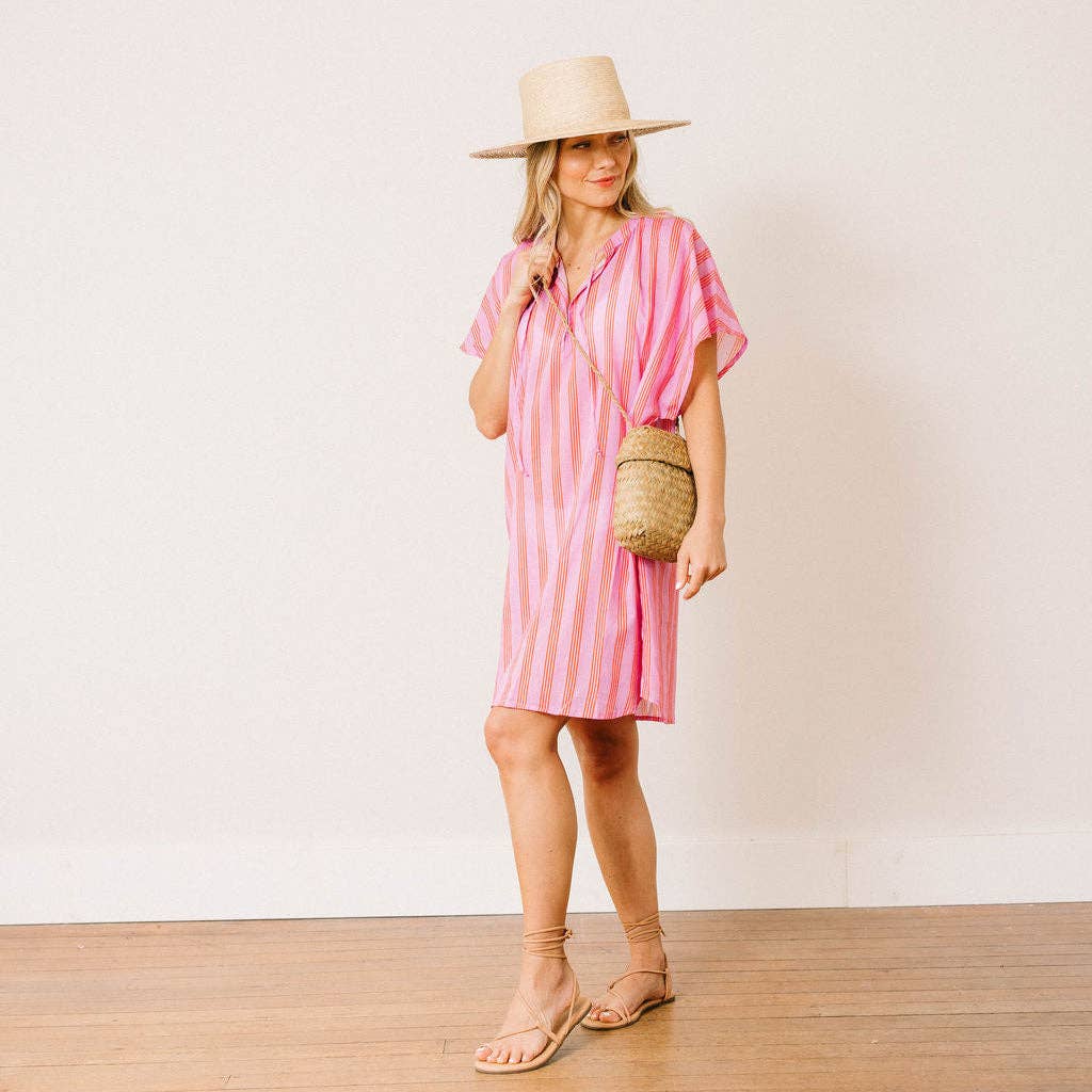 Orchid Pinstripe Cove Cover-Up - Bella Boutique