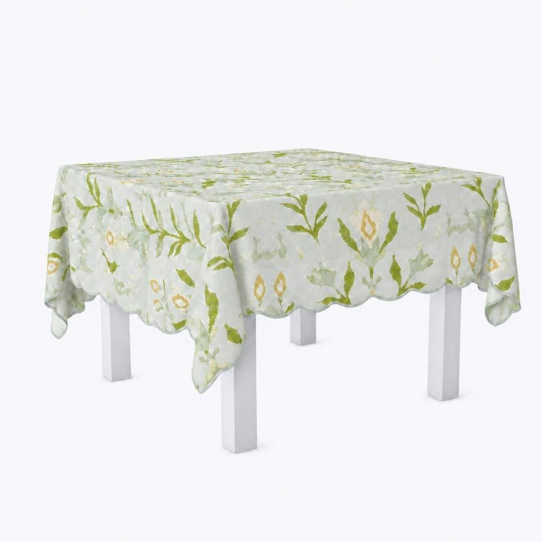Petal Garden Aqua Square Game Tablecloth - Bella Boutique