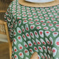 Table Throw - Christmas Lily - Sage & Red - Bella Boutique