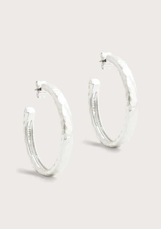 Farrier Medium Hoops Silver