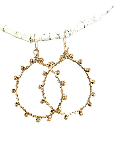 14k gf wrap hoops
