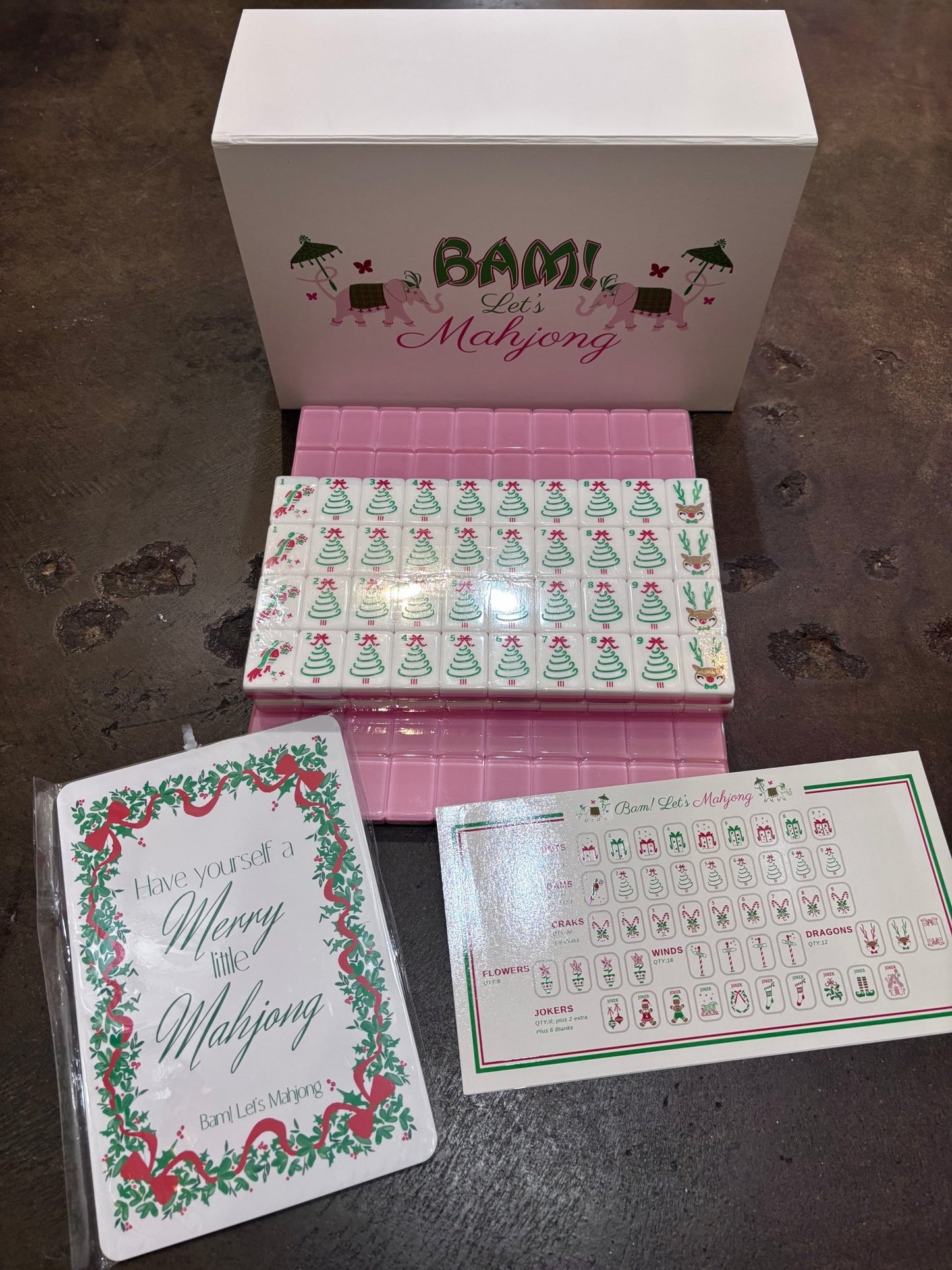 Holly Jolly Tiles Bam Let's Mahjong - Bella Boutique
