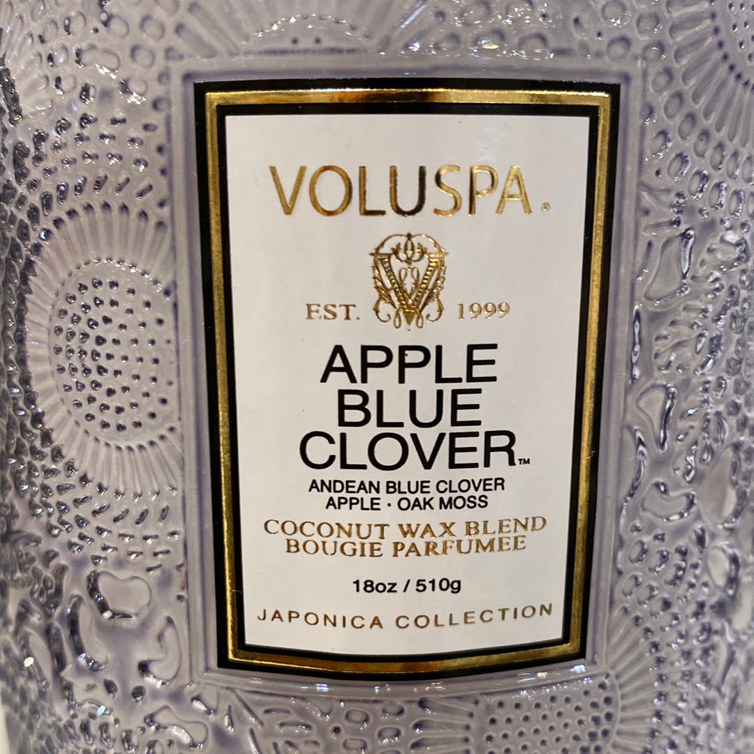 Apple Blue Clover 5 Wick Hearth Candle