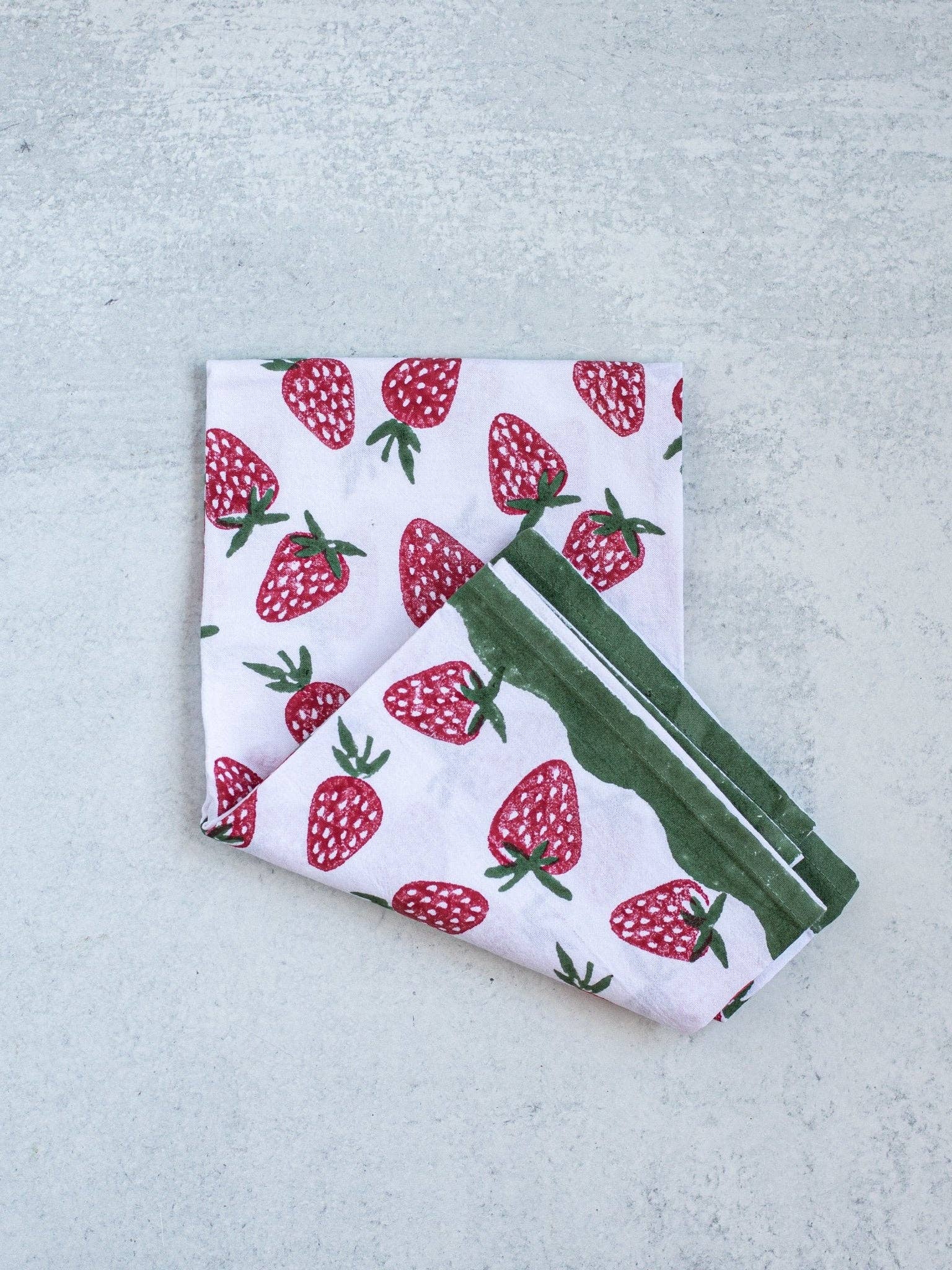 Tea Towel - Strawberry - Bella Boutique