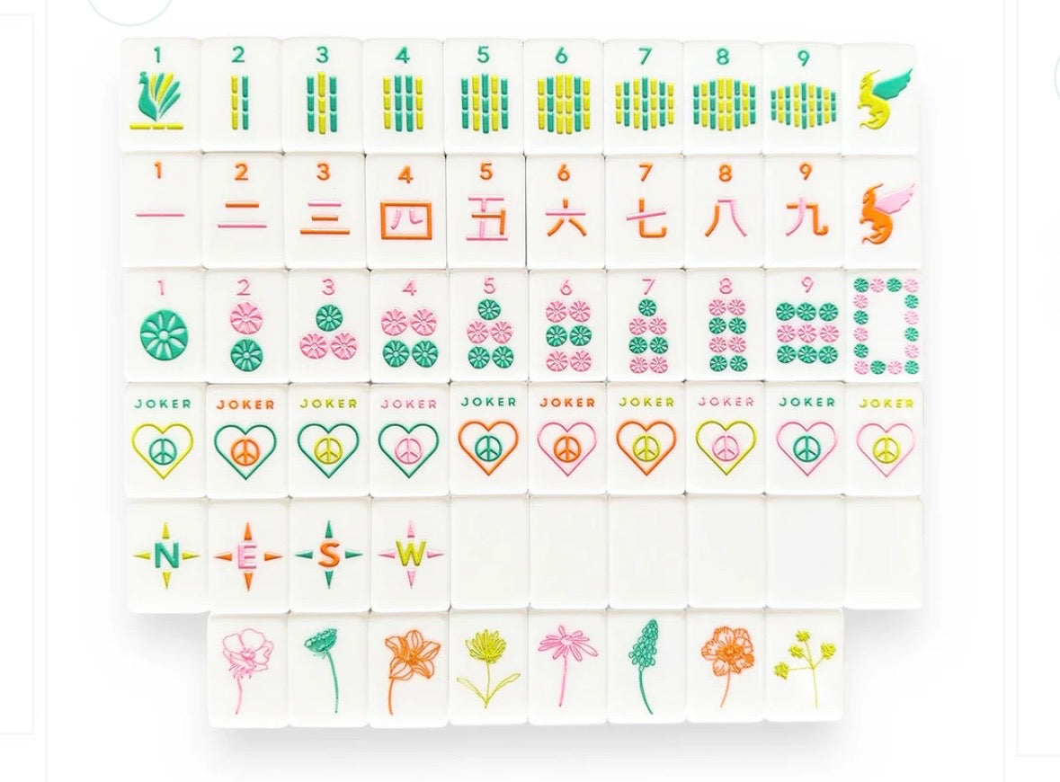 OG Vibrant Vibes Mahjong Tiles and Pouch - Bella Boutique