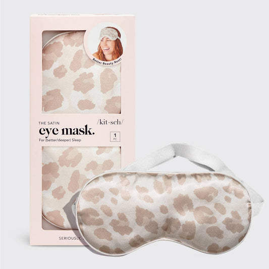 Satin Sleep Eye Mask - Leopard - Bella Boutique