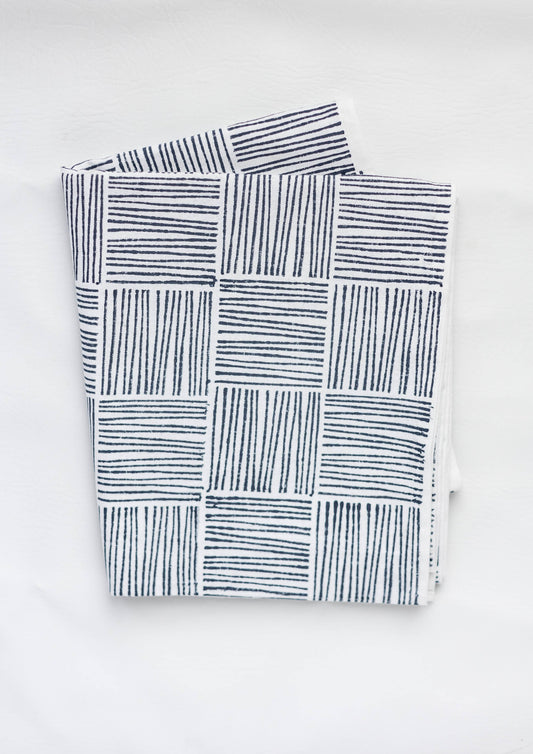 Table Throw - Striped, Midnight - Bella Boutique