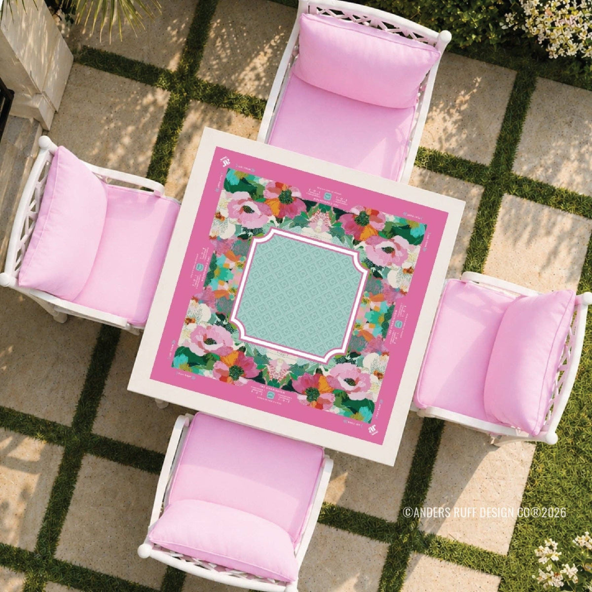 Flora Belle Mahjong Mat - Bella Boutique