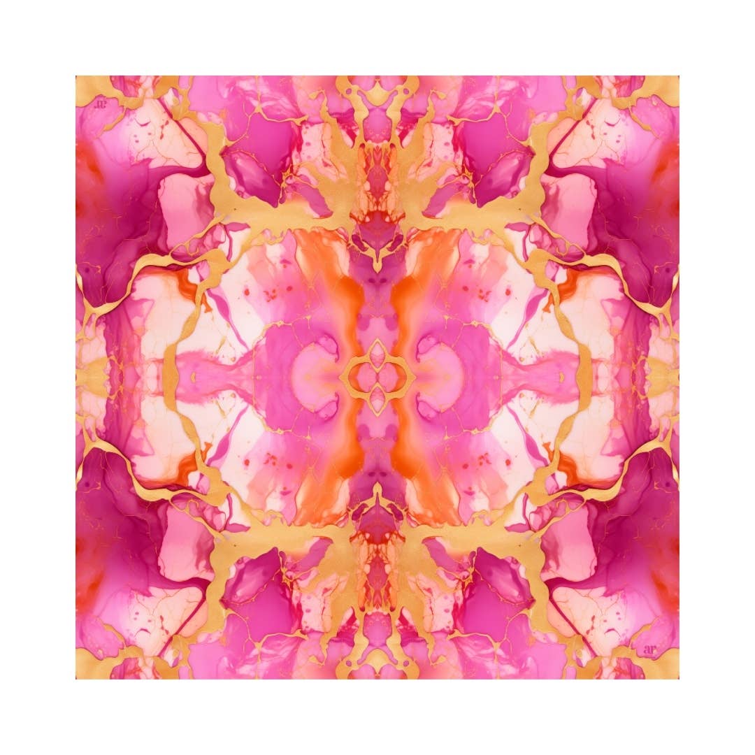 Golden Pink Mahjong Mat | Grand Marble [Non-Neoprene] - Bella Boutique