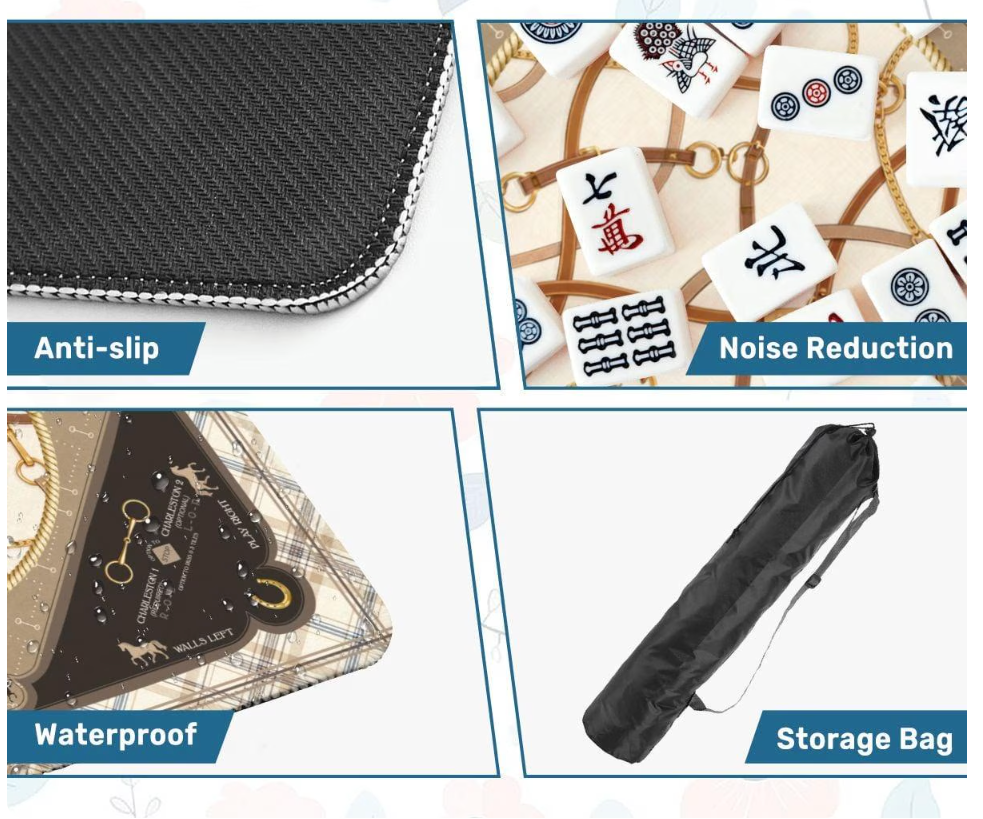 Saddles & Silk Mahjong Mat | The Equestrian Collection - Bella Boutique