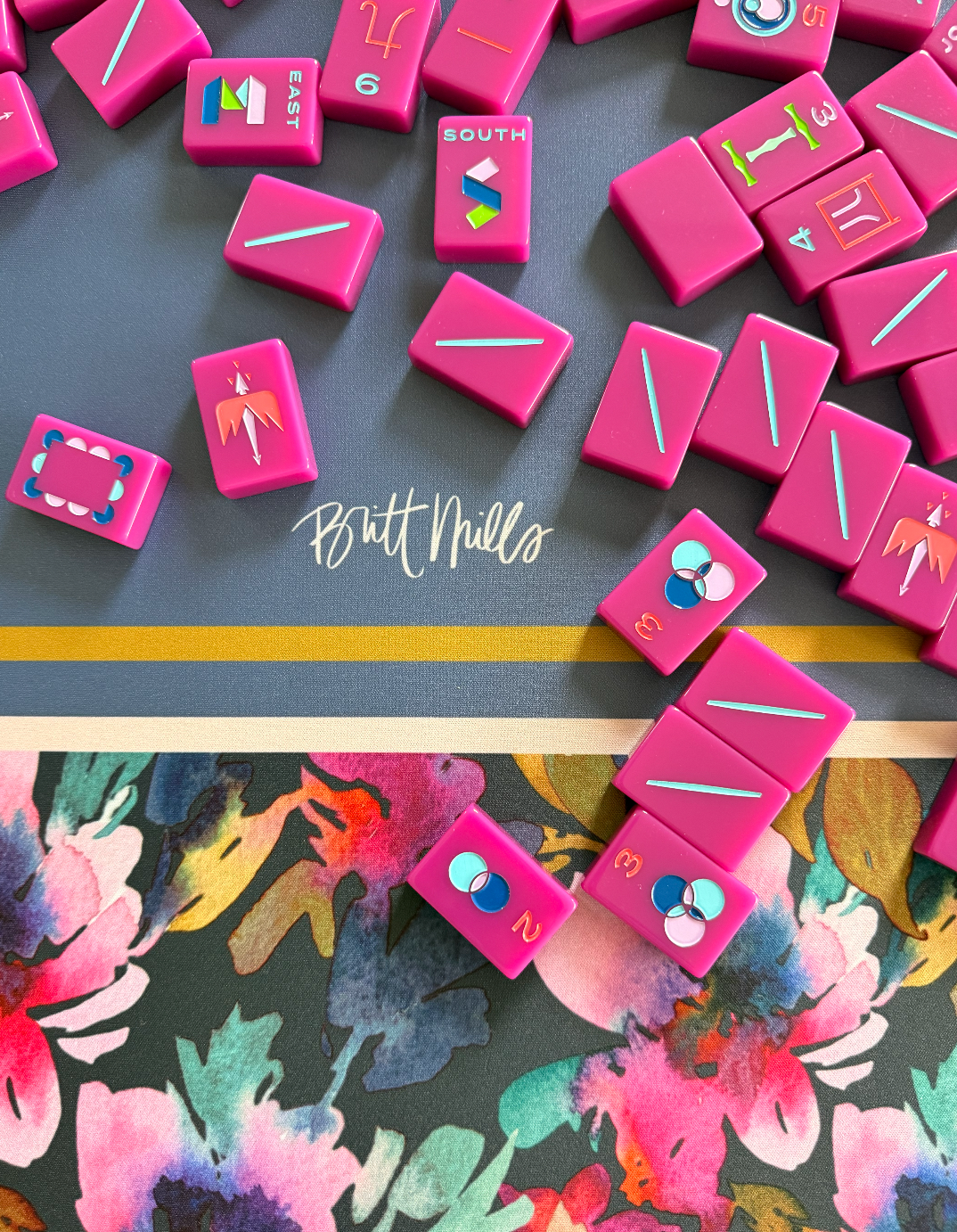 Flourish Neoprene Mahjong Mat - Bella Boutique